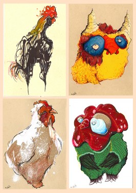Character design (chicken and cock)